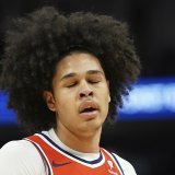 Auteur de 12 pts, Kyshawn George n'a pu empêcher la 30e défaite de Washington KEYSTONE/FR171181 AP/AARON GASH